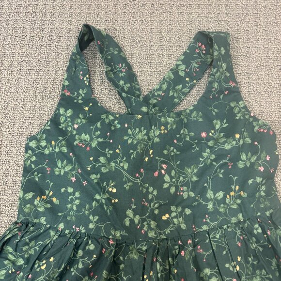 Vintage Handmade Dress Cotton Poplin Floral Babydoll Square Neck Wide Strap Shor - Picture 8 of 12